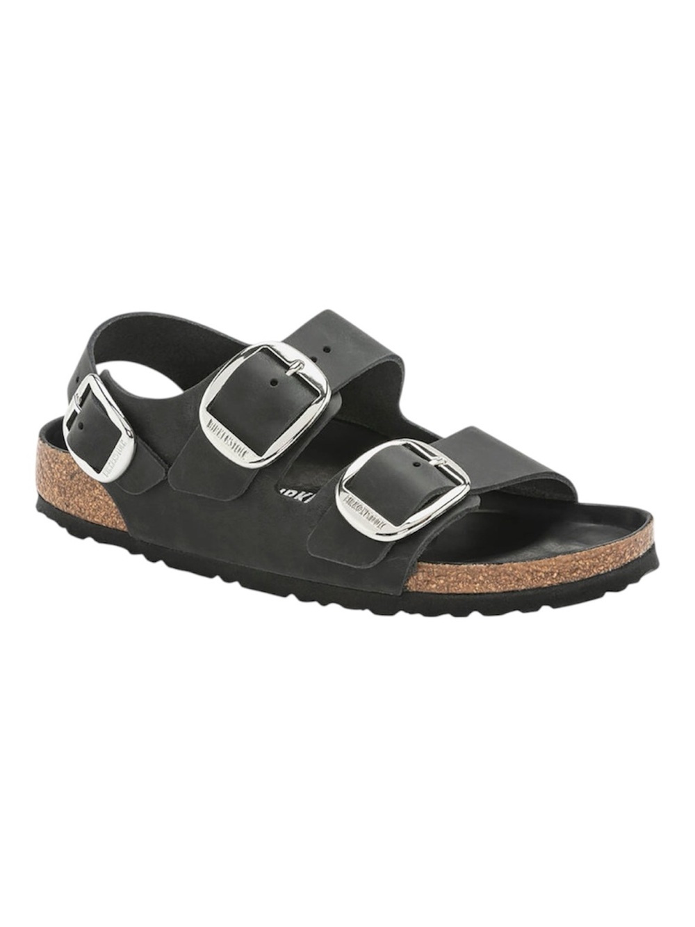 Birkenstock Milano Big Buckle Sandal - Black Oiled Leather sz 35